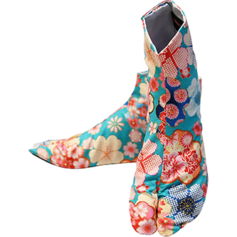 サムライ足袋 青花 Blue flowers Aohana